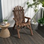 TRUUSK Adirondack Tuinstoel Houten Stoel Hoog Rugleuning Met, Tuin en Terras, Verzenden, Nieuw