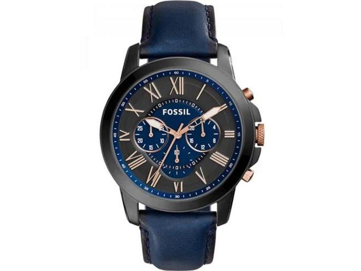 Fossil Grant FS5061 - Herenhorloge - Chronograaf - Zwart, Huis en Inrichting, Woonaccessoires | Overige, Zo goed als nieuw, Verzenden