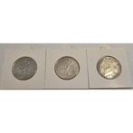 Nederland. Wilhelmina. 1 Gulden 1907, 1908, 1909, 3 stuks, Postzegels en Munten, Munten | Nederland