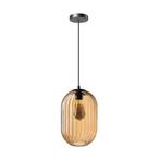 *WOONWINKEL* ETH Glamm Amber Sfeervolle Hanglamp Ribbel Ambe, Verzenden, Nieuw