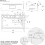 Spoelbak - Wasbak - Keuken - RVS - 80x46 cm - Antraciet - ML, Verzenden, Nieuw