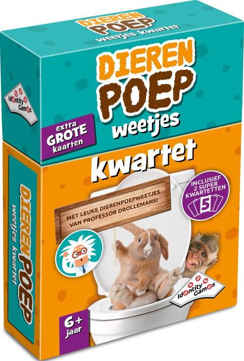 Dierenpoep Kwartet | Identity Games - Kaartspellen, Hobby en Vrije tijd, Gezelschapsspellen | Kaartspellen, Nieuw, Verzenden