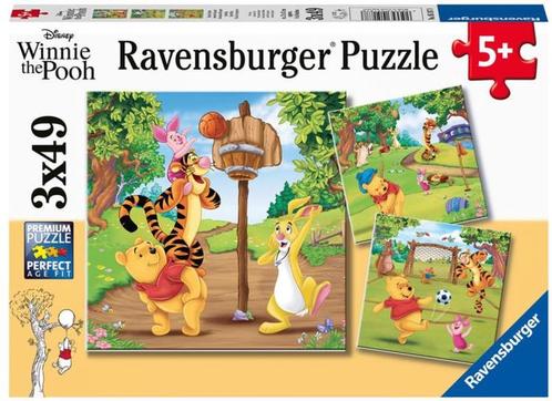 Disney Winnie the Pooh Sportdag Puzzel (3x49 stukjes) |, Kinderen en Baby's, Speelgoed | Kinderpuzzels, Nieuw, Verzenden