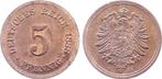 Duitsland Probe 5 Pfennig 1888 A Kupfer Herrlich praegefr..., Postzegels en Munten, Munten | Europa | Niet-Euromunten, Verzenden