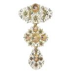 Hanger - 18 karaat Geel goud Diamant (Natuurlijk) - Kruis,
