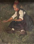 Adolf Lins (1856-1927) - Mädchen in Schwälmer Tracht