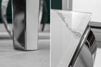 Design eettafel MODERN BAROQUE 200cm wit chroom glasblad, Huis en Inrichting, Tafels | Eettafels, Nieuw, Ophalen of Verzenden