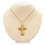 Gouden antieke hanger van een kruis met corpus | INRI, Ophalen of Verzenden, Gebruikt, Goud, Overige merken