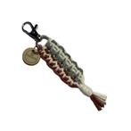 Sleutelhanger Cookie Rood/Wit/Groen - Katoen - Macramé -, Ophalen of Verzenden, Nieuw, Overige typen