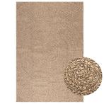 vidaXL Vloerkleed ZIZUR binnen en buiten 120x170 cm jute, Verzenden, Nieuw, Bruin