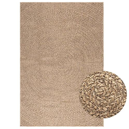 vidaXL Vloerkleed ZIZUR binnen en buiten 120x170 cm jute, Huis en Inrichting, Stoffering | Tapijten en Kleden, Bruin, Nieuw, Verzenden