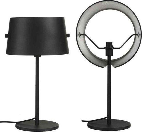 Mica Decorations Real Tafellamp - H53 x Ø28 cm - Zwart, Huis en Inrichting, Lampen | Hanglampen, Nieuw, Verzenden