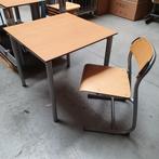 Set 5x Ahrend schooltafels met 5 stoelen - 80x80 cm, Nieuw, Ophalen of Verzenden
