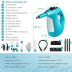 2dekans | Coast Stoomreiniger - Draagbaar - 1400W - Incl., Ophalen of Verzenden