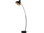 EGLO Jaafra Vloerlamp - E27 - 158 cm - booglamp - Zwart/Goud, Huis en Inrichting, Verzenden, Zo goed als nieuw