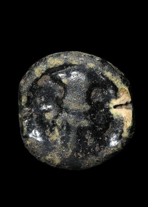 Oude Egypte, late periode Black Faience Amulet (Zonder, Antiek en Kunst, Antiek | Overige Antiek