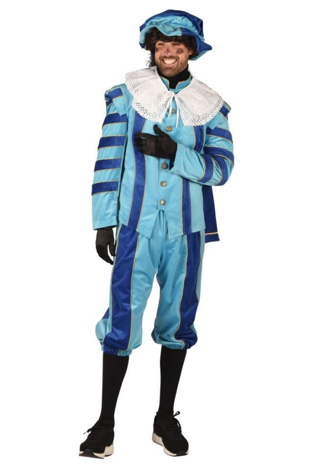 Pietenpak Cadiz Kobaltblauw-Turquoise met cape - S, Diversen, Sinterklaas, Verzenden