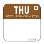 Voedseletiketten - 2,5 x 2,5 cm - Donderdag 1000 stuks - Bru, Verzenden