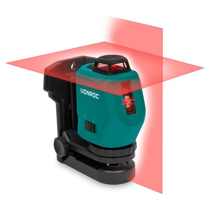 360° Accu kruislijnlaser 4V rood | Zelfnivellerend - 20, Doe-het-zelf en Verbouw, Gereedschap | Overige machines, Nieuw, Verzenden