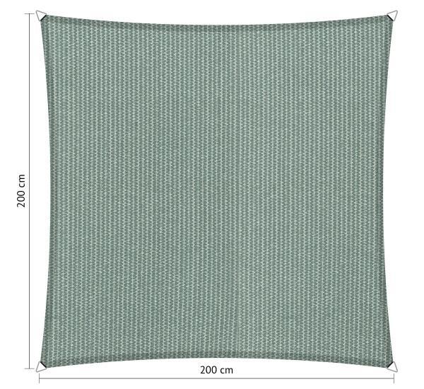 Premium schaduwdoek 2x2m vierkant waterdoorlatend Countr..., Tuin en Terras, Schaduwdoeken