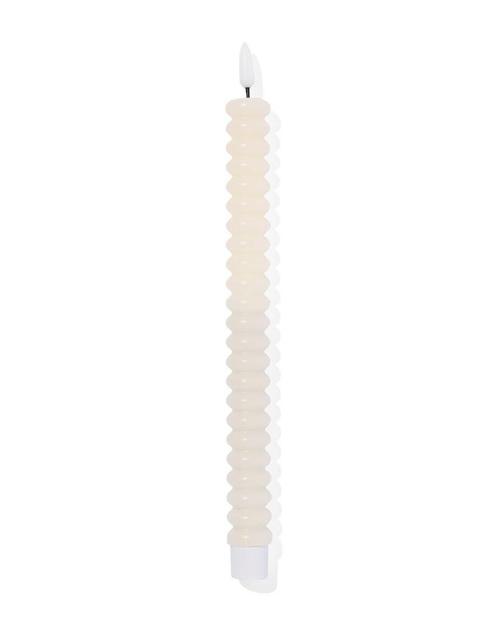 HEMA LED kaars ribbel met wax Ø2.5x29 ivoor, Huis en Inrichting, Woonaccessoires | Kandelaars en Kaarsen, Nieuw, Verzenden