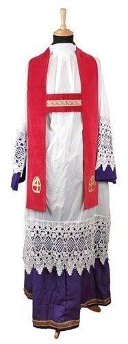 Sint Stola Stefan katoenfluweel Mijter, Kleding | Heren, Carnavalskleding en Feestkleding, Nieuw, Ophalen of Verzenden