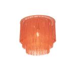 Oosterse plafondlamp goud roze kap met franjes - Franxa, Huis en Inrichting, Lampen | Plafondlampen, Nieuw, Overige materialen