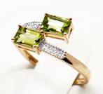 Zonder Minimumprijs - Ring - 14 karaat Geel goud Olivijn -, Sieraden, Tassen en Uiterlijk, Ringen, Nieuw