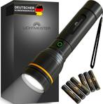 Zaklamp LED - Oplaadbaar - 500 Lumen - Zwart - Lichtmeister, Verzenden, Zo goed als nieuw