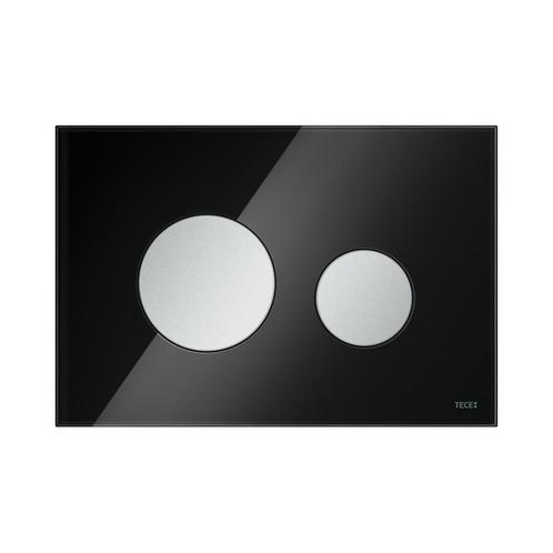 Bedieningsplaat TECE Loop Met Duospoeltechniek Glas Zwart, Doe-het-zelf en Verbouw, Sanitair, Overige typen, Nieuw, Chroom, Ophalen of Verzenden