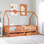 vidaXL Kinderbedframe 90x200 cm massief grenenhout, 90 cm, Eenpersoons, Bruin, Verzenden