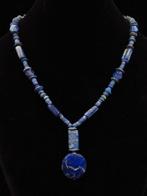 Bactrian Ketting gemaakt van Lapis en Saffier kralen - 45 cm