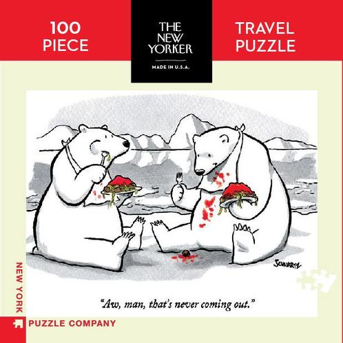 Never Coming Out - 100 Stukjes New York Puzzle Company Mini, Hobby en Vrije tijd, Denksport en Puzzels, Verzenden