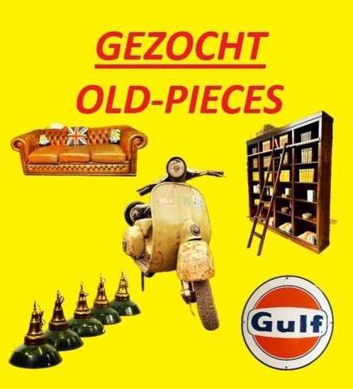 **GEZOCHT** art deco vergader tafel / chesterfield / emaille, Antiek en Kunst, Antiek | Meubels | Stoelen en Banken