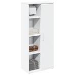 vidaXL Badkamerkast met rolhouder 39x22x90 cm wit, Verzenden, Nieuw, (Half)hoge kast