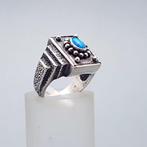 Zilver, Art Deco, Opaal - Ring, Antiek en Kunst