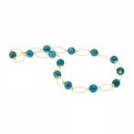 Turquoise - Zilver - Halsketting