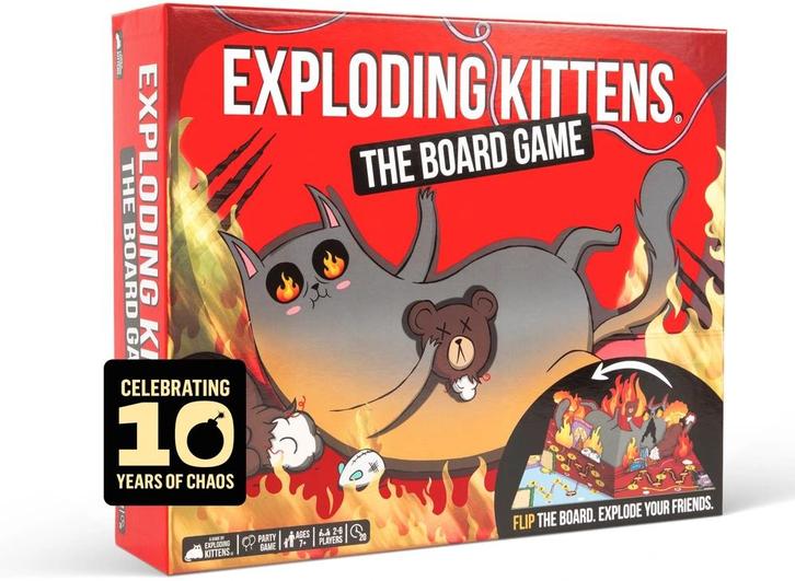 Exploding Kittens The Board Game (Engelse versie) |, Hobby en Vrije tijd, Gezelschapsspellen | Bordspellen, Nieuw, Verzenden