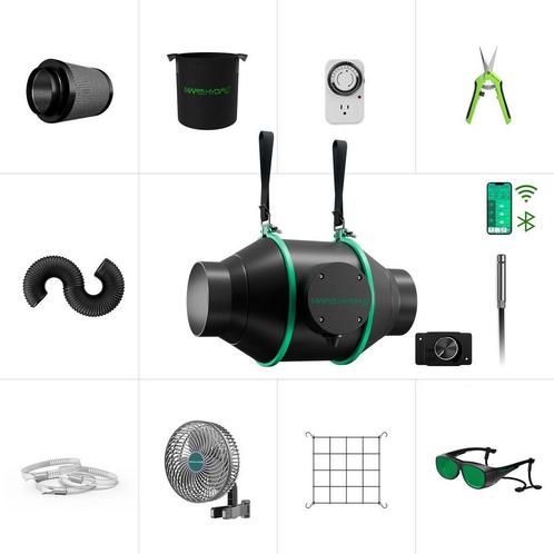 Mars Hydro iFresh 4-Inch Complete Fan Kit App Bediening, Tuin en Terras, Kweekspullen, Klimaatbeheersing, Nieuw, Verzenden