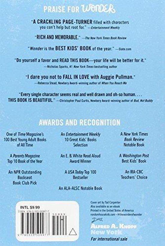 Wonder 9780553509977 R J Palacio, Boeken, Taal | Engels, Gelezen, Verzenden