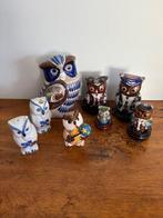 Beeldje - Collection de chouettes (8) - Messing cloisonné,