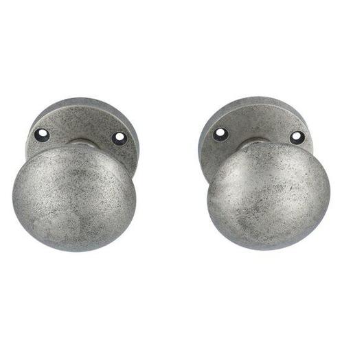 Draaiknopset voor een deur oud zilver, Doe-het-zelf en Verbouw, Hang- en Sluitwerk, Nieuw, Ophalen of Verzenden