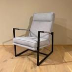 Leren fauteuil Square - Kenia leer Azul - set van 2, Nieuw, Ophalen of Verzenden, 50 tot 75 cm, Industrieel, Modern