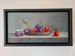 Hans Habraken (1946) - Bord met pruimen, Antiek en Kunst, Kunst | Schilderijen | Klassiek