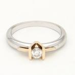 Ring - 14 karaat Geel goud, Witgoud -  0.25ct. tw. Diamant, Nieuw