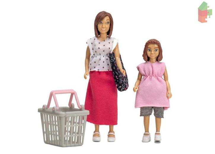 Lundby Poppenhuis Set-Poppenset Met Winkelmand (15% Korting), Kinderen en Baby's, Speelgoed | Overig, Nieuw, Ophalen of Verzenden