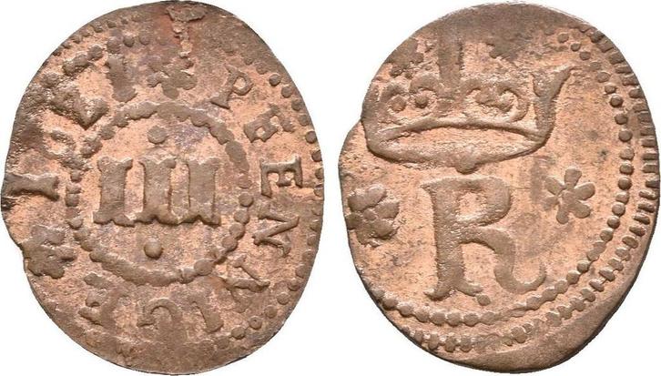 Kipper 3 Pfennig 1621 Regenstein Grafschaft: Friedrich Ul..., Postzegels en Munten, Munten | Europa | Niet-Euromunten, Verzenden