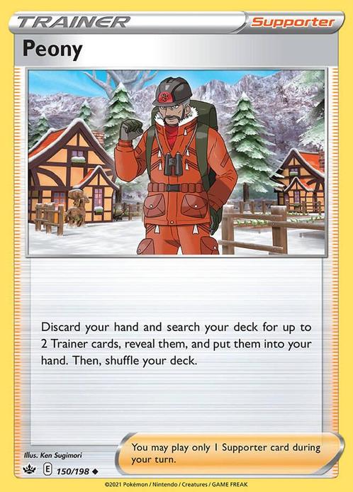 Peony 150/198 Chilling Reign, Hobby en Vrije tijd, Verzamelkaartspellen | Pokémon, Losse kaart, Nieuw, Foil, Ophalen of Verzenden