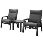 Showroommodel Vegas lounge balkonset 3 delig verstelbaar, Tuin en Terras, Ophalen of Verzenden, Nieuw