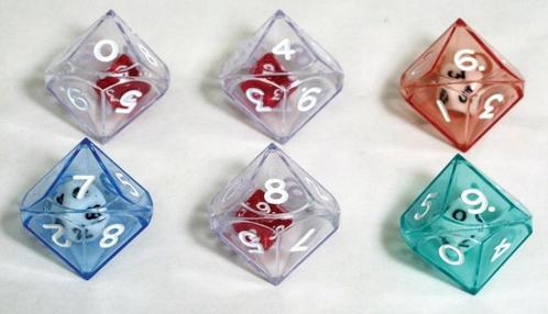10-zijdige Dubbele Dobbelsteen (6 stuks) | Koplow Games -, Hobby en Vrije tijd, Gezelschapsspellen | Bordspellen, Nieuw, Verzenden